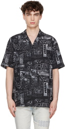 Ksubi Black Mash Up Resort Shirt