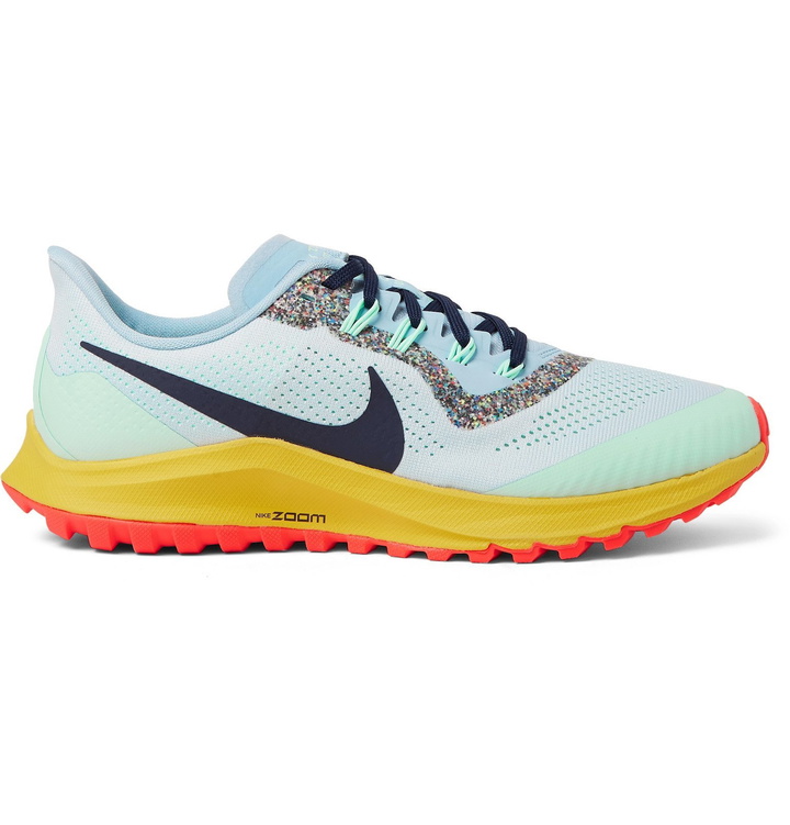 Photo: Nike Running - Air Zoom Pegasus 36 Trail Mesh Running Sneakers - Blue