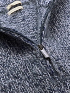 Massimo Alba - Wool, Mohair and Silk-Blend Half-Zip Sweater - Blue