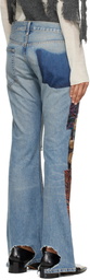 Junya Watanabe Blue Patchwork Jeans
