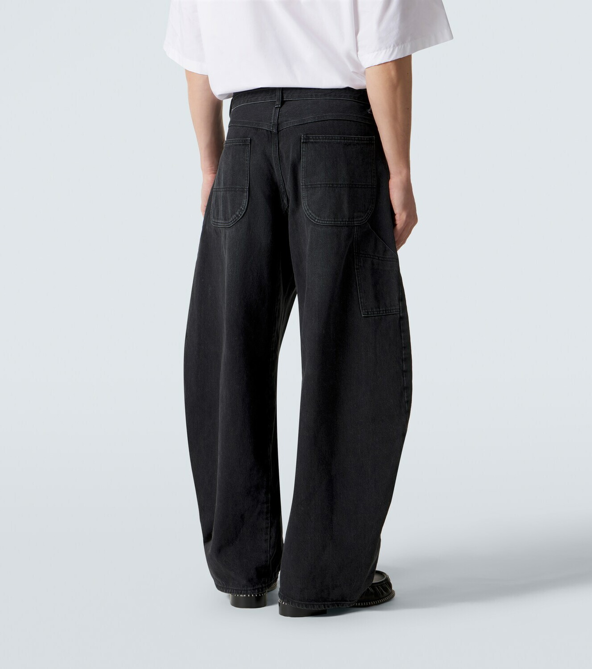 Sacai Belted barrel-leg jeans Sacai