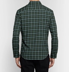 Club Monaco - Slim-Fit Button-Down Collar Checked Cotton Shirt - Green