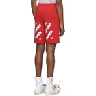 Off-White Red Airport Tape Shorts