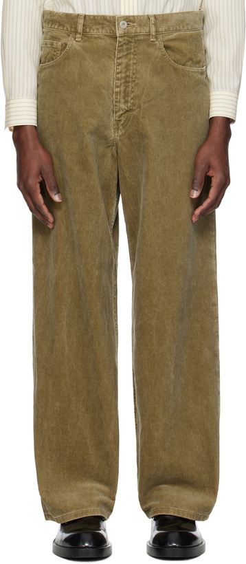 Photo: AURALEE Brown Finx Corduroy Wide 5P Trousers
