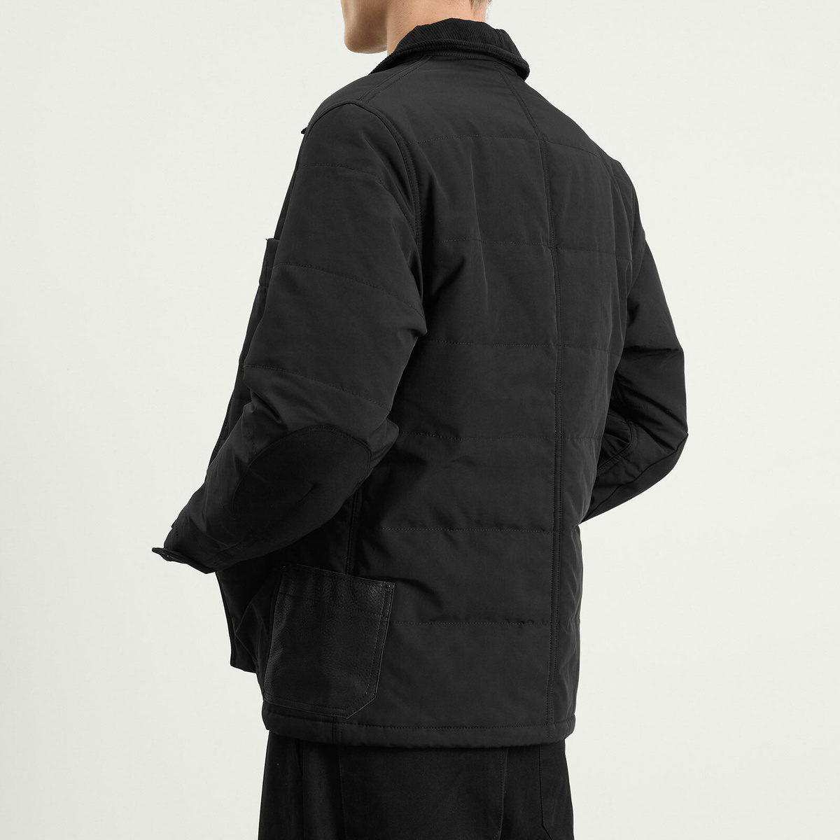 Junya Watanabe MAN Men's Oxford Leather Jacket in Black Red