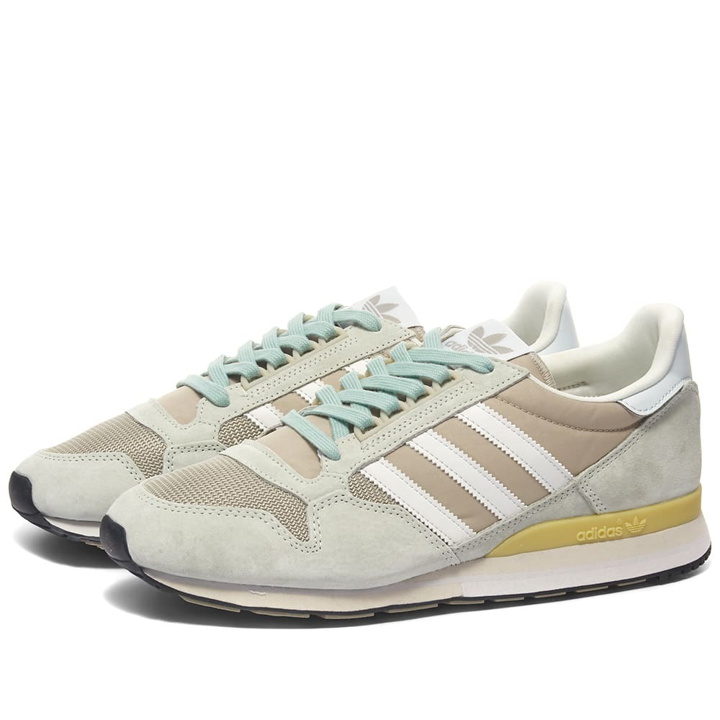 Photo: Adidas Men's ZX 500 Sneakers in Linen Green/Crystal White
