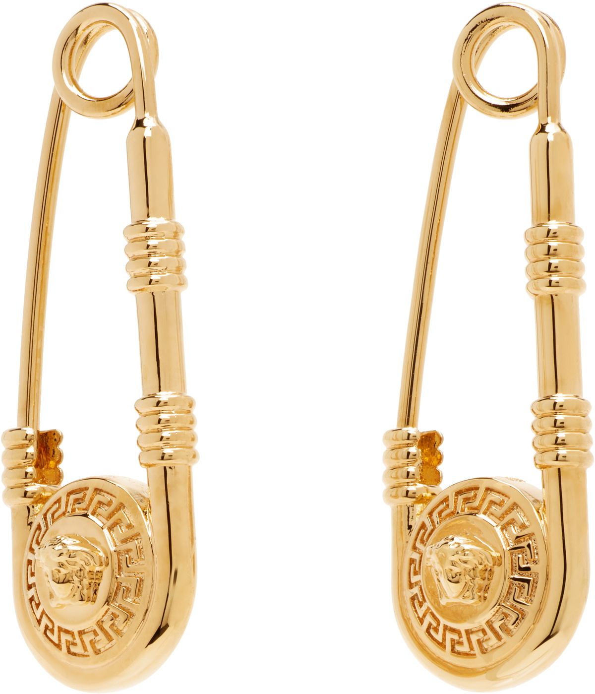 Versace Safety Pin Earrings