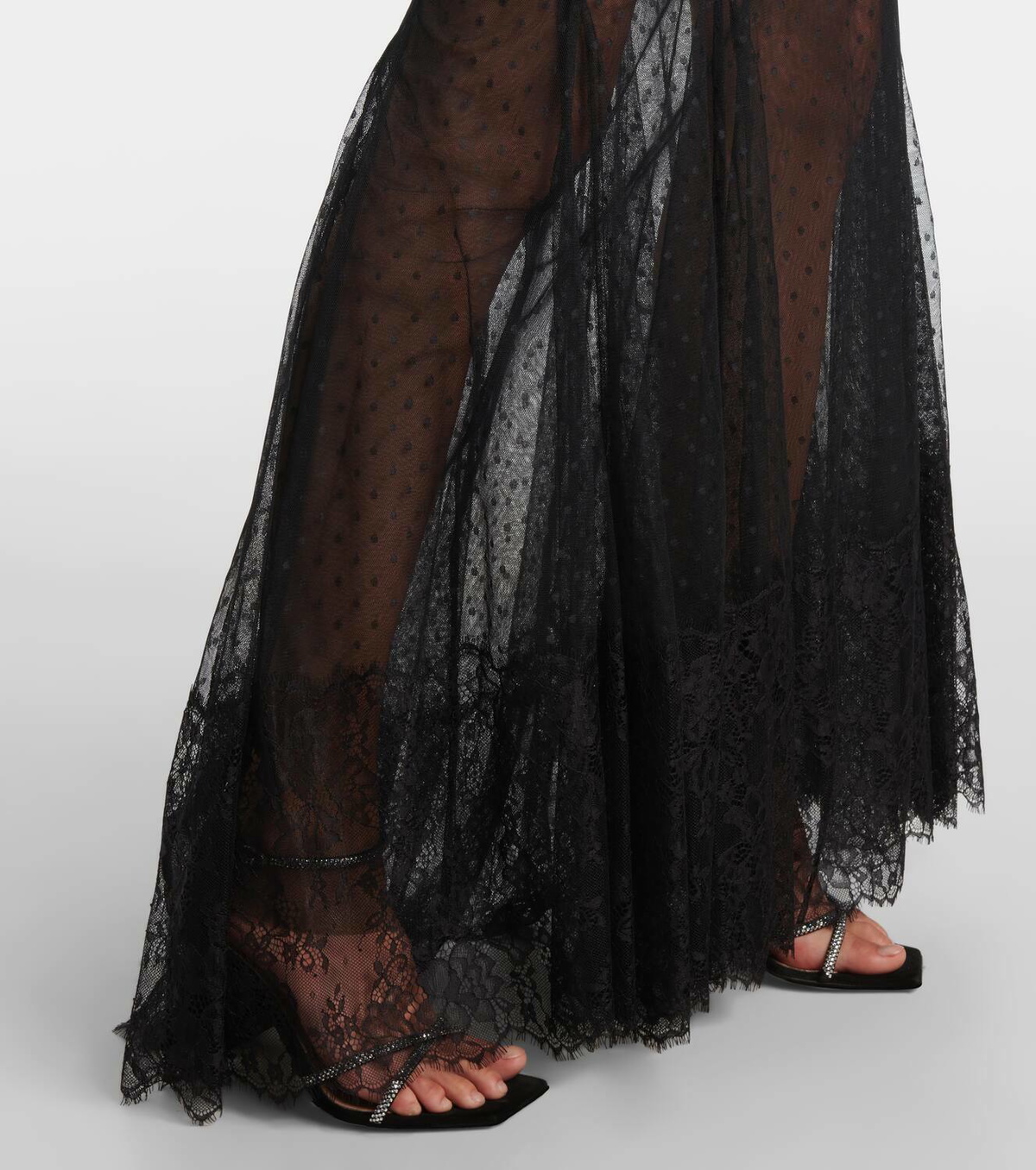 新作【Rebecca Vallance】Diana sequined mesh-trimmed gown Rebecca Vallance Diana sequined mesh-trimmed gown Rebecca
