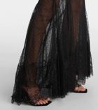 Rebecca Vallance Diana sequined mesh-trimmed gown