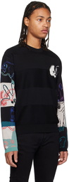 PS by Paul Smith Black Embroidered Sweater