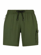 MC2 Saint Barth Man Military Green Comfort And Stretch Swim Shorts