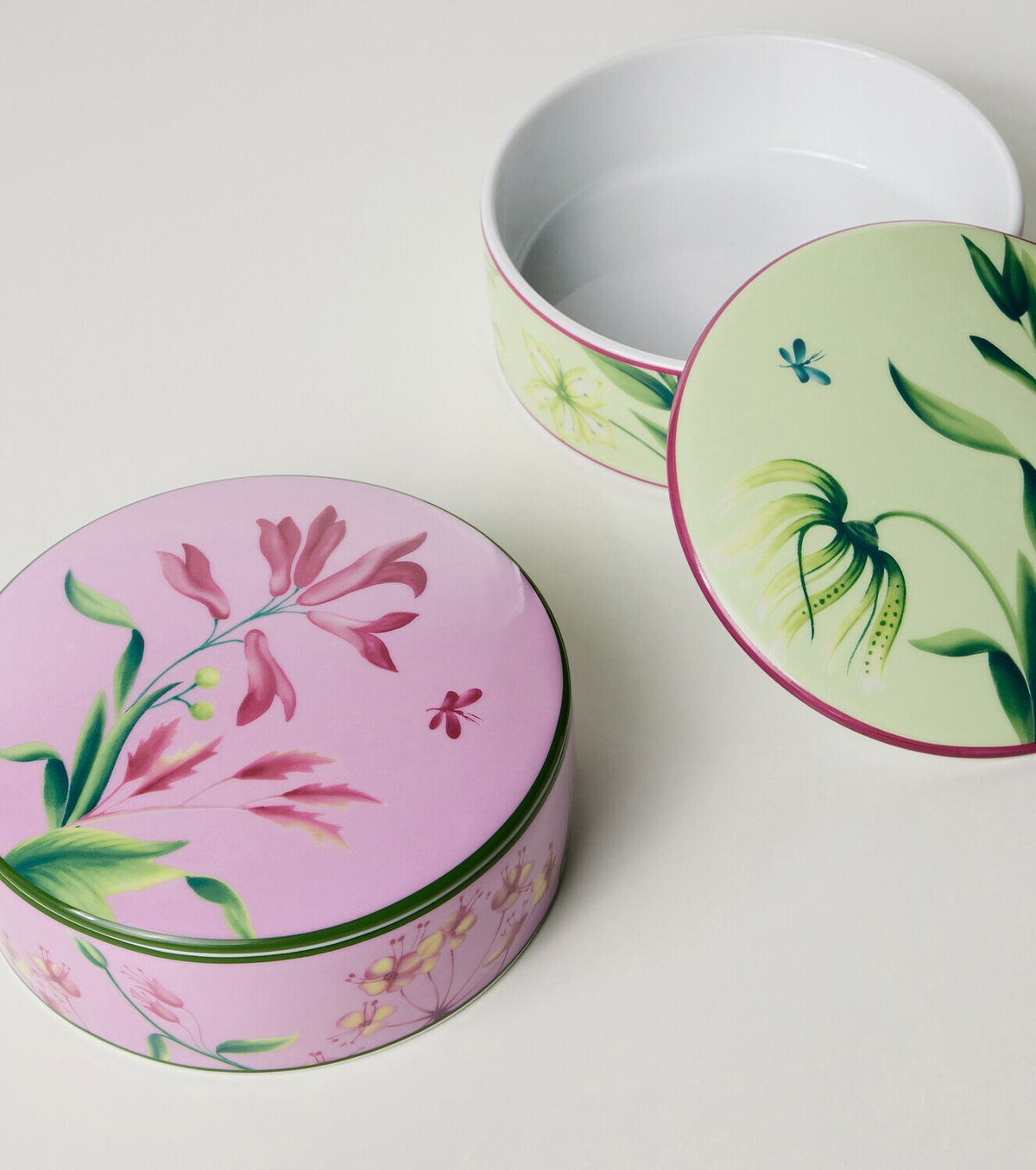 Ginori 1735 Florenza floral porcelain container