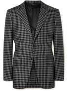 TOM FORD - O'Connor Slim-Fit Gingham Wool, Mohair and Cashmere-Blend Suit Jacket - Black