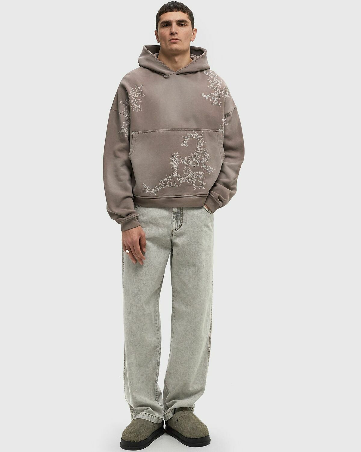 Rough. OLIVE DIFFUSION HOODIE Green Mens Hoody