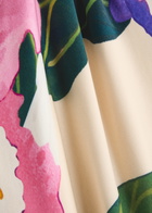 Borgo DE Nor Olive Floral-print Satin Maxi Dress Multicoloured