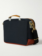 Master-Piece - Leather and Webbing-Trimmed Nylon-Twill Messenger Bag