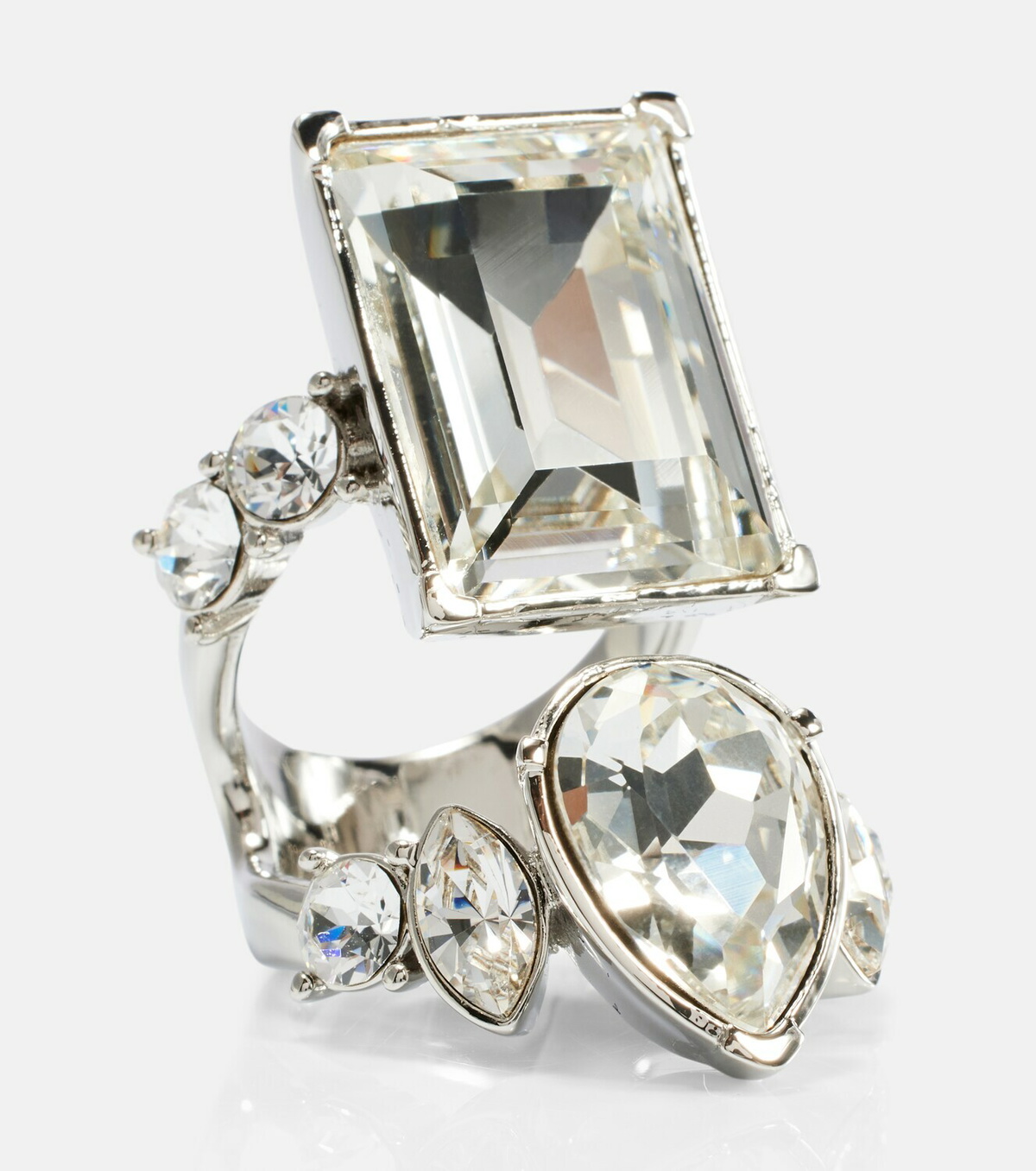 McQueen Crystal-embellished ring