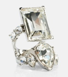 McQueen Crystal-embellished ring