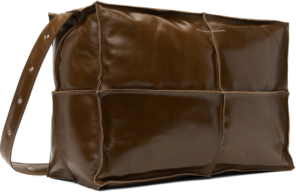 ショルダーバッグ・ポシェット Mm6 By Maison Margiela Brown Textured Handbag With Rounded MM6 Maison Margiela Brown Numeric Top Handle Mini Bag MM6