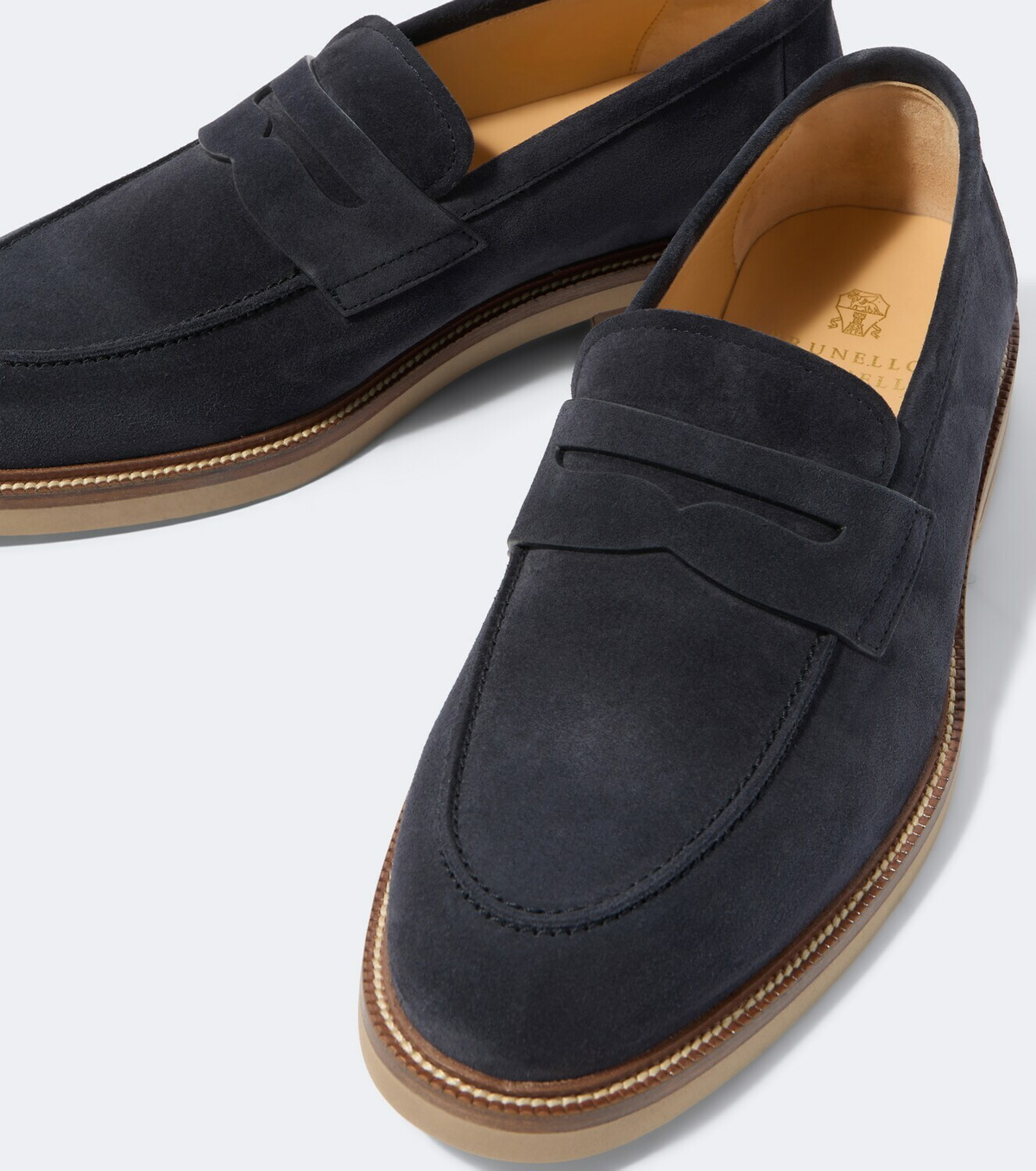 Brunello Cucinelli Suede penny loafers