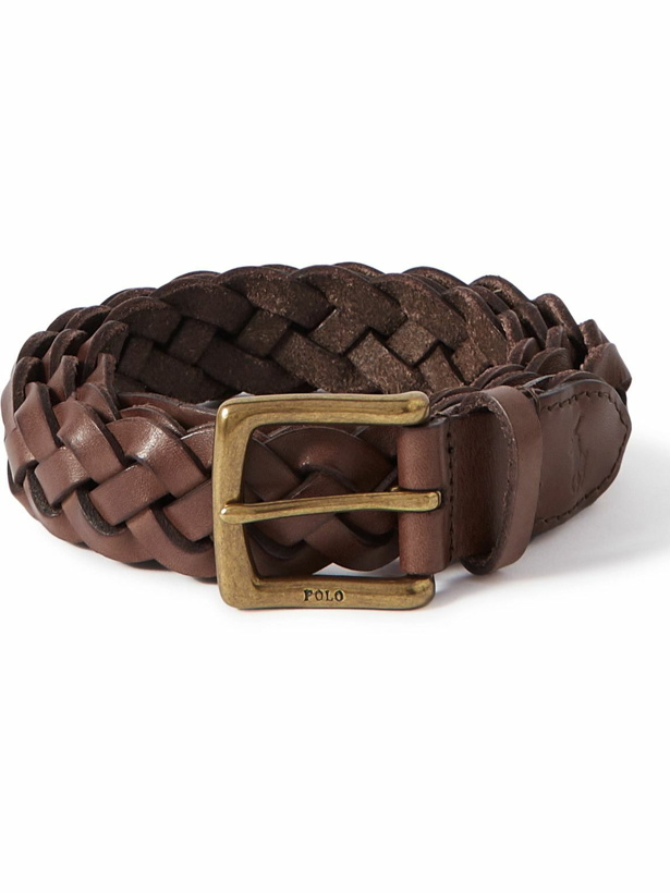 Photo: Polo Ralph Lauren - 3cm Braided Leather Belt - Brown