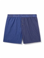 Paul Smith - Striped Colour-Block Jersey Boxer Shorts - Blue