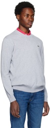 Lacoste Gray Crewneck Sweater