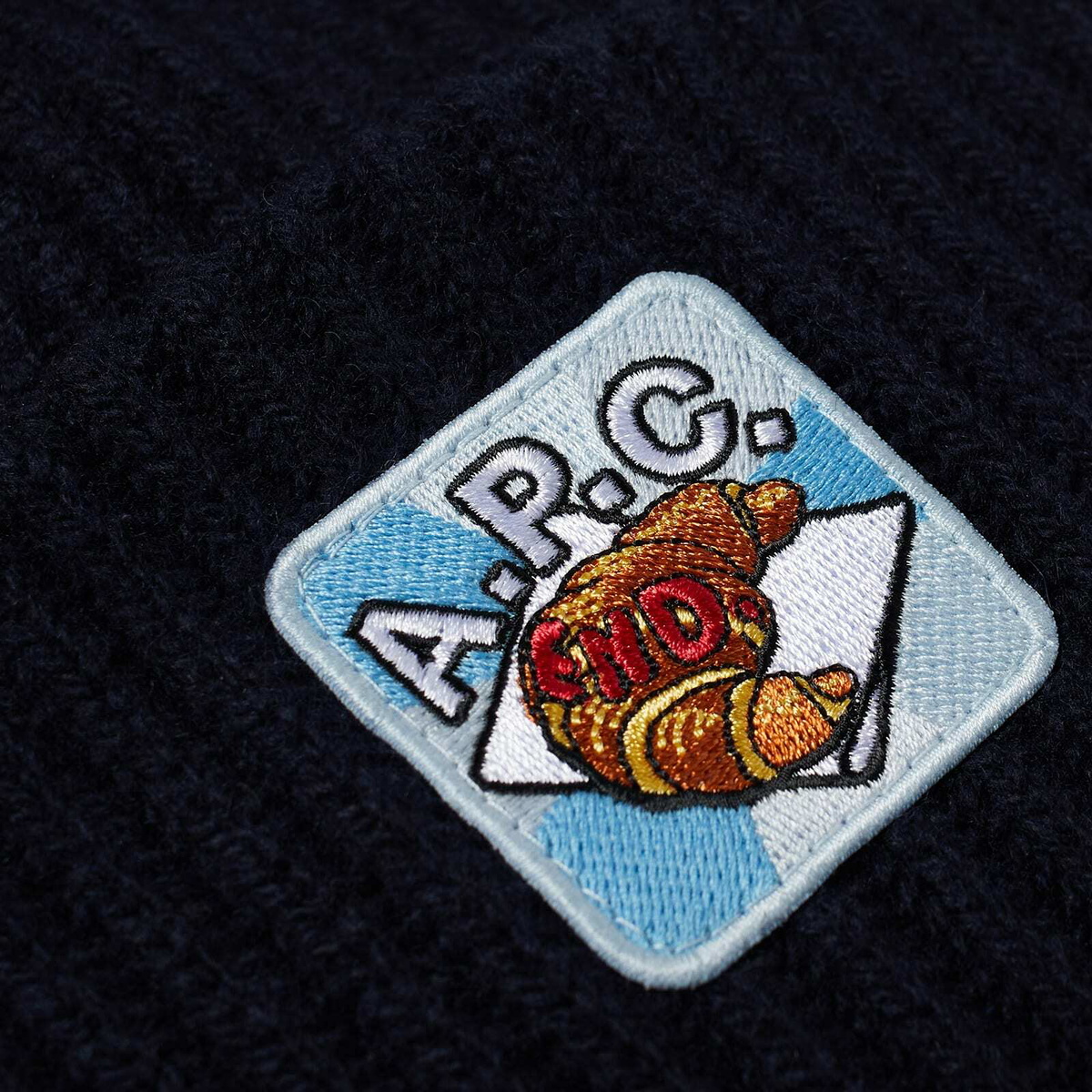 END. x A.P.C. 'Coffee Club' Beanie in Dark Navy