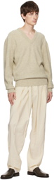 LEMAIRE Beige V-Neck Sweater