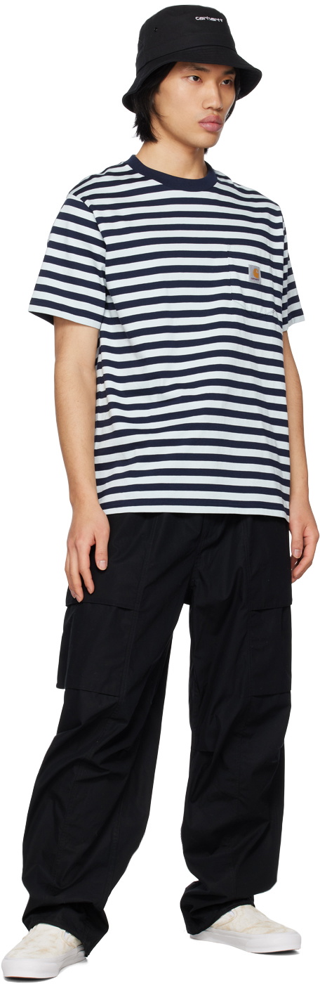 Carhartt Work In Progress Blue Scotty Stripe T-Shirt