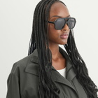 Loewe Eyewear Slim Pilot Sunglasses in Black/Grey 