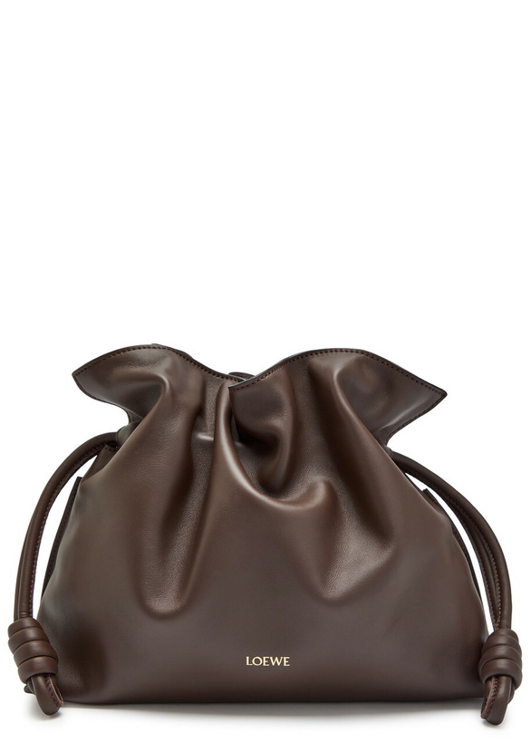 Photo: Loewe Flamenco Leather Clutch - Chocolate - One Size