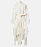 Alaïa Belted ruffled poplin jumpsuit