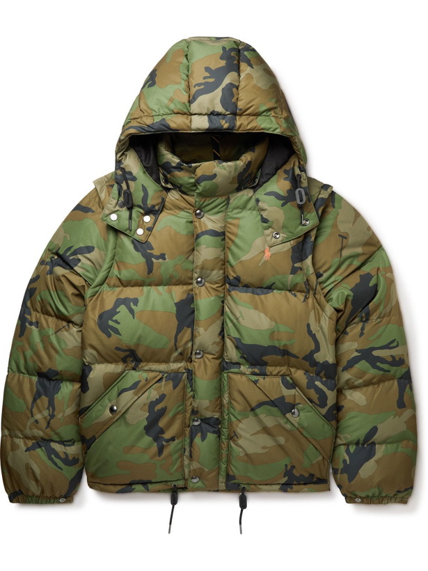 Photo: Polo Ralph Lauren - Quilted Camouflage-Print Recycled Shell Hooded Jacket - Green