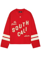 Amiri South Cali Appliquéd Cotton Football T-shirt White And Red