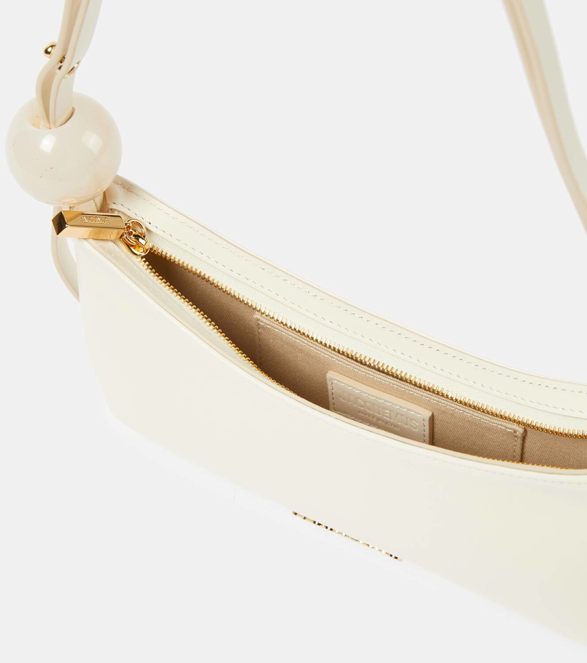 Jacquemus Le Bisou Perle leather shoulder bag