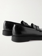 SAINT LAURENT - Anthony Embellished Leather Penny Loafers - Black