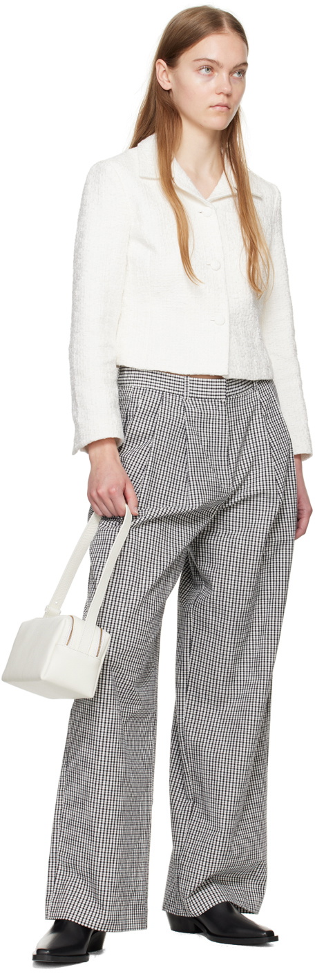 Elleme White Trousse Pebbled Leather Bag
