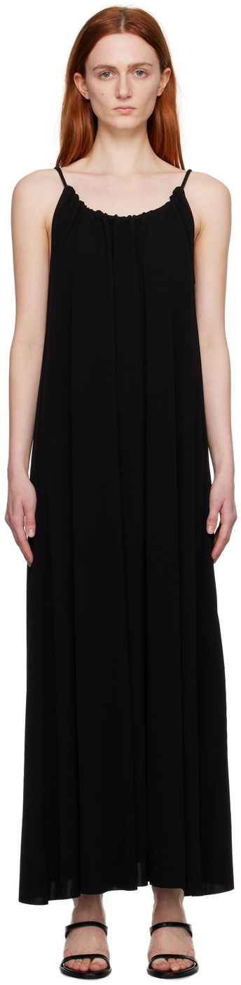 House of Dagmar Black Drawstring Midi Dress