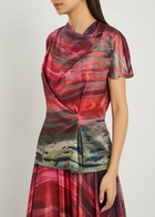 Roksanda Zua Printed Draped Silk top Multicoloured 1