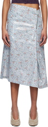 Bless Blue SMLXL Rain Skirt Midi Skirt