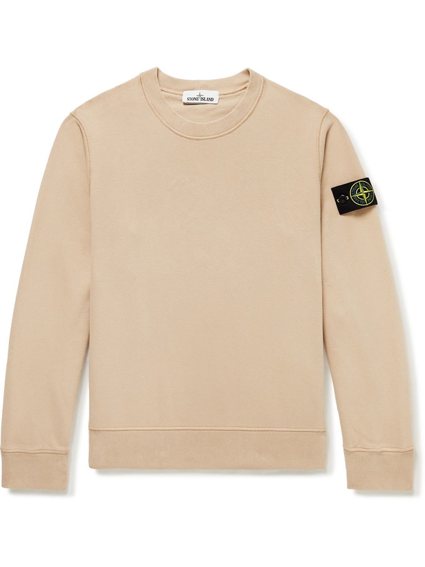 Photo: Stone Island - Logo-Appliquéd Cotton-Jersey Sweatshirt - Pink