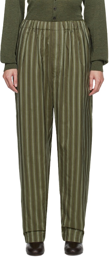 Photo: LEMAIRE Green Relaxed Lounge Pants