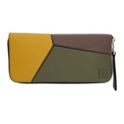 Loewe Green and Yellow Puzzle Open Wallet