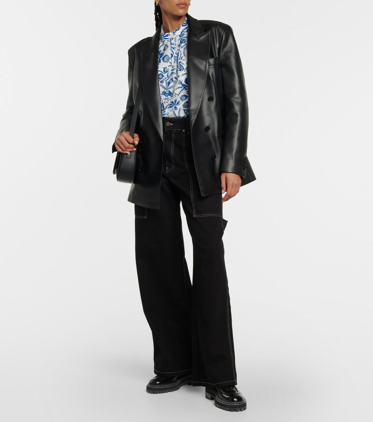 A.P.C. Aubrey floral linen-blend blouse