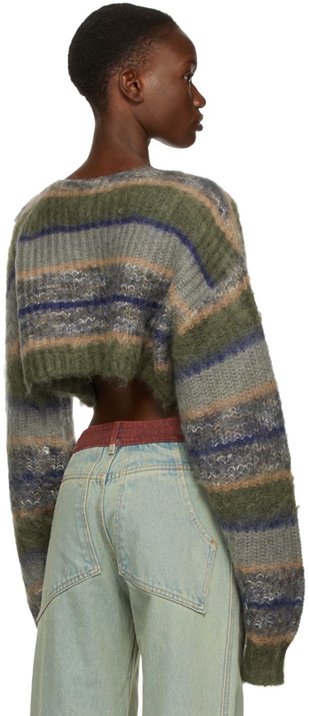PERVERZE Multicolor Wide Cropped Sweater PERVERZE