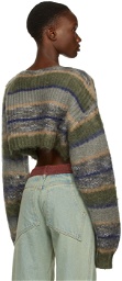 PERVERZE Multicolor Wide Cropped Sweater