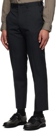 Comme des Garçons Homme Deux Gray Dobby Stripe Trousers