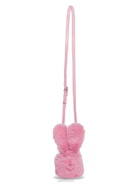 Fluffy Bunny Keyring in Pink