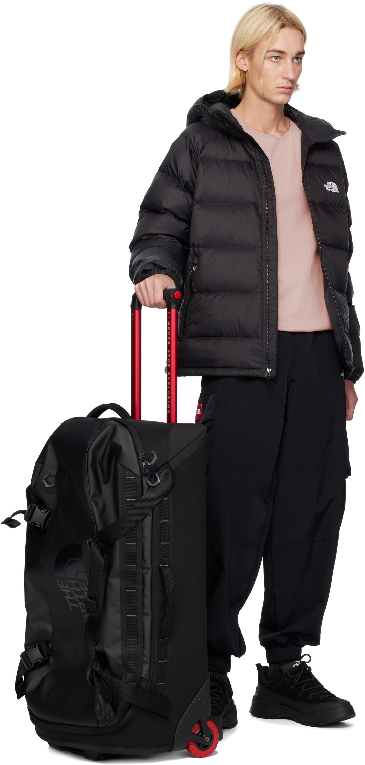 The North Face Black Base Camp Rolling Thunder 28 Duffle Bag